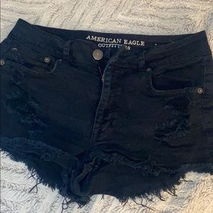 AE black cut off shorts